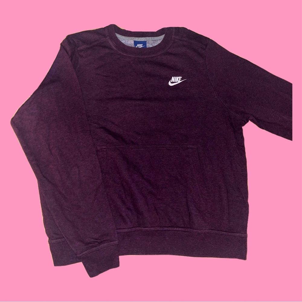 nike maroon pullover crew